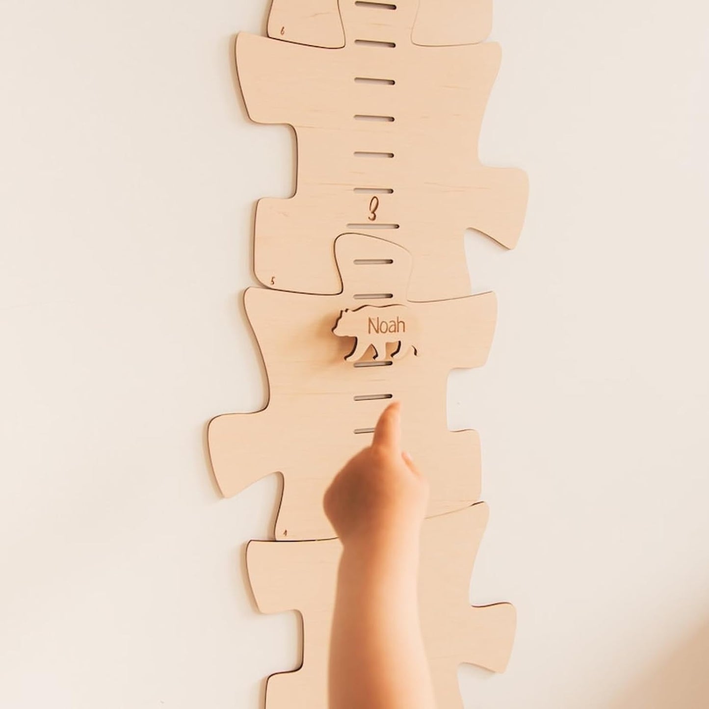 Personalized Wooden Growth Chart for Kids – Height Ruler Wall Decor for Nursery, Toddler, Baby & Family – Custom Name Growth Chart – Wooden Kids Height Measurement Ruler (Plywood)