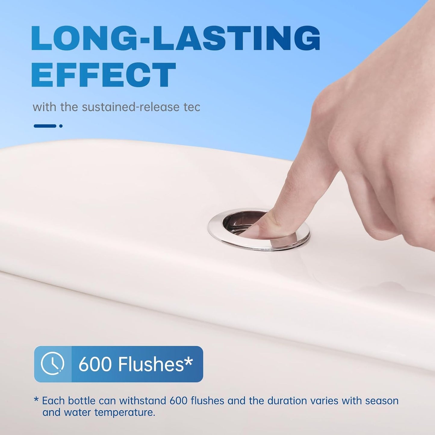 Vacplus Toilet Bowl Cleaners - 3 Pack, Krazy Clean Automatic Long-Lasting Toilet Cleaner Bottles, Easy-to-Use & Powerful Cleaning