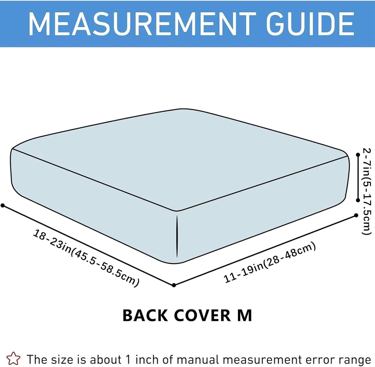 hyha Waterproof Couch Cushion Covers for Pets, Non Slip Sofa Cover for Dogs Washable, Soft Thick Stretch Jacquard Fabric, Sofa Slipcovers with Elastic Bottom (1 Piece for Backrest M, Light Grey)