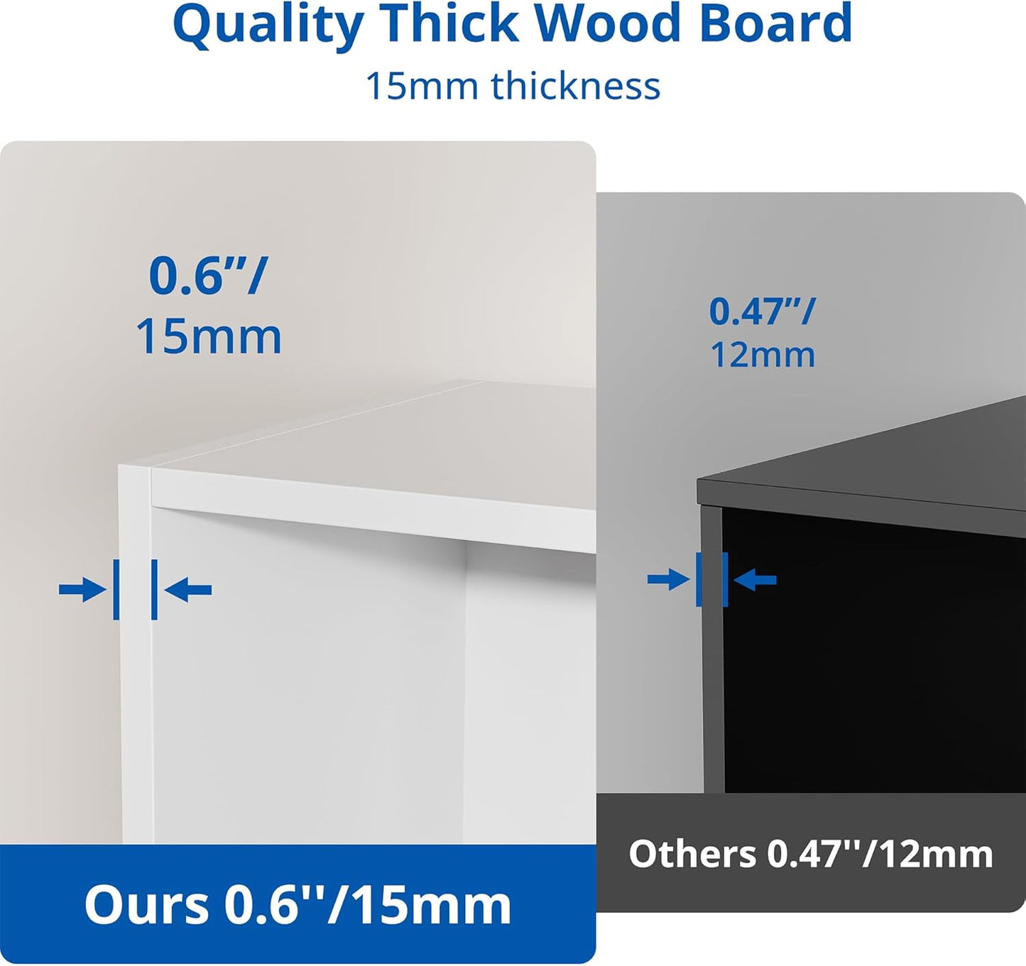 Cozy Castle White Bookshelf, 3-Tier Open Shelf Bookcase, 10 Cube Storage Organizer with Anti-Tilt Device for Bedroom, Living Room, 55.11" W x 11.61“D x 40.94“H