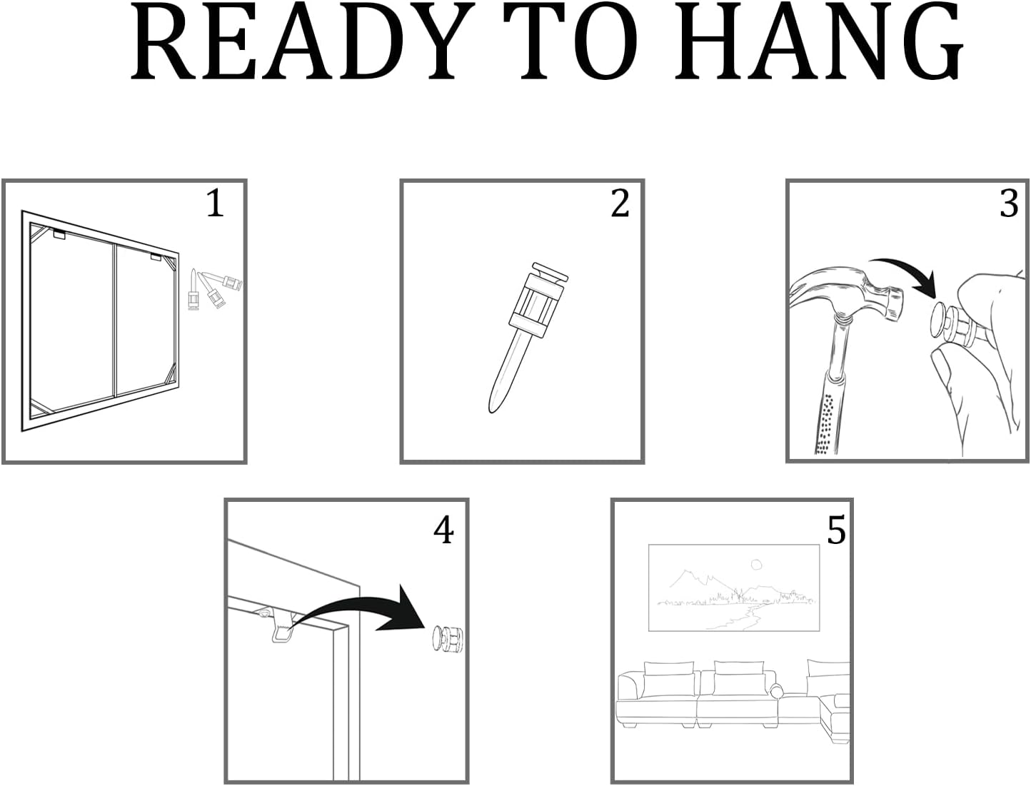 AJAZIKO Large Framed Canvas Wall Art Blue Abstract Wall Art Pictures for Living Room Bedroom Kitchen Office Decor 29x58 In Navy Gold Modern Paintings