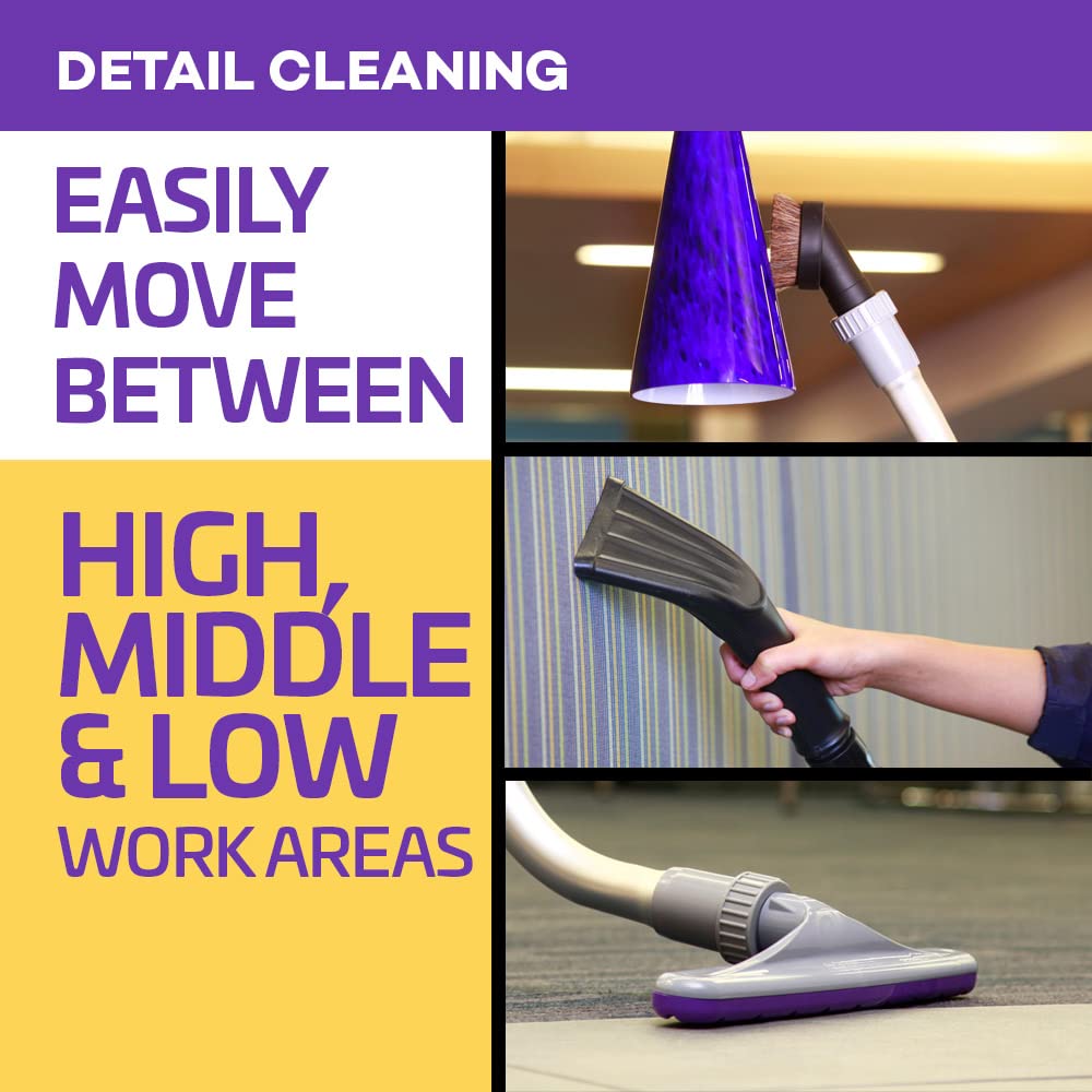 ProTeam Vacuum Backpack, ProVac FS 6 Commercial Backpack Vacuum Cleaner with HEPA Media Filtration and Small Business Kit, 6 Quart, Corded