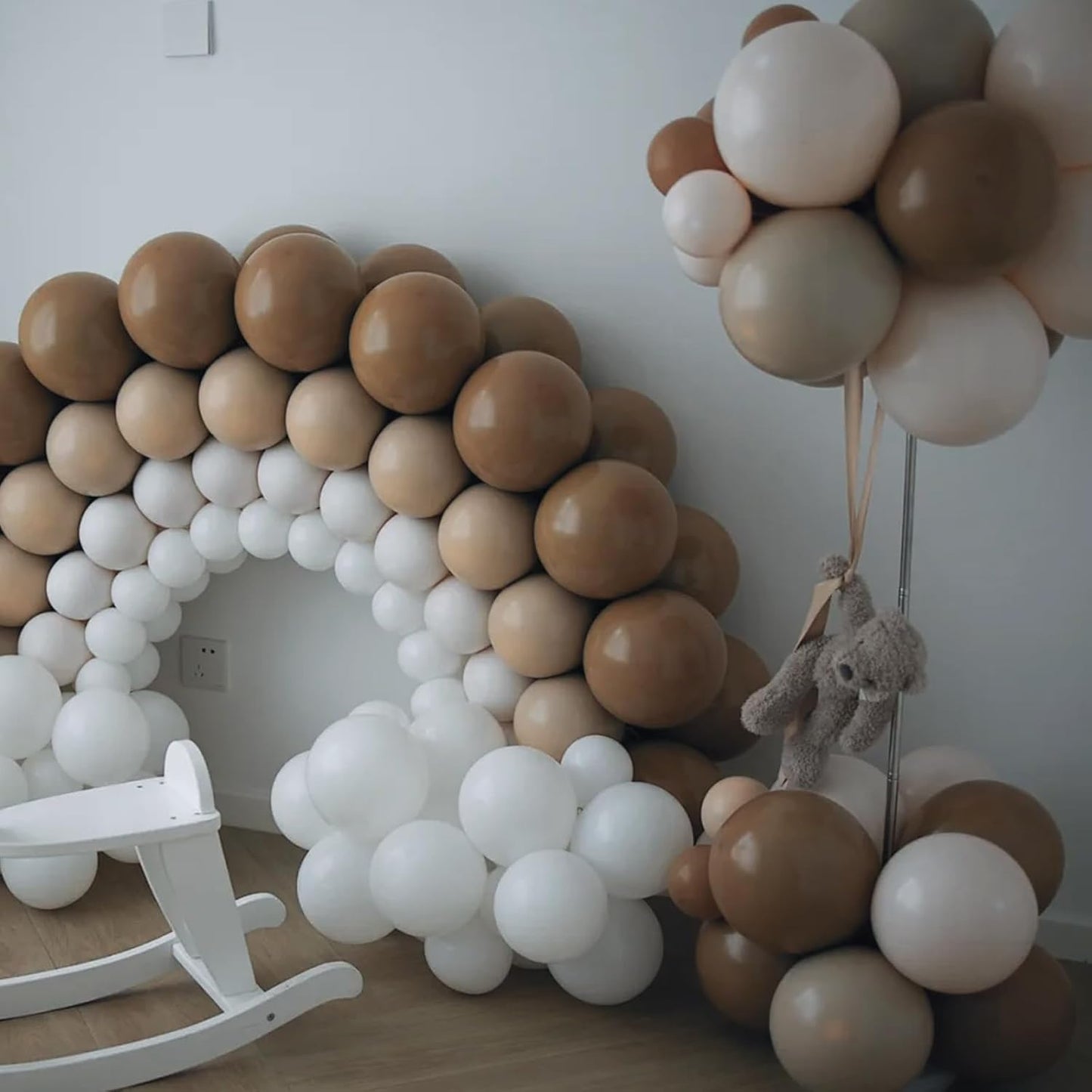 130pcs Brown Balloons Different Sizes 18" 12" 10" 5" Dark Brown Party Latex Balloons for Birthday Baby Shower Gender Reveal Graduation Wedding Anniversary Party Decorations