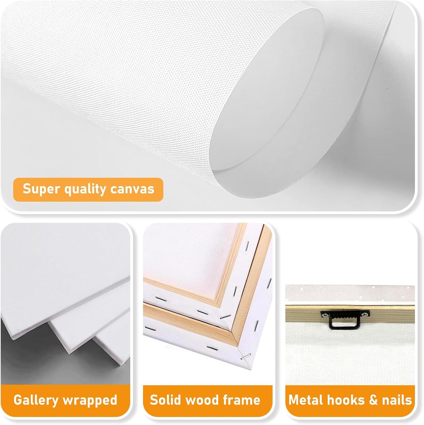 xzartdiy Custom Canvas Prints with Your Photos - Personalized Picture Print Customized Gifts for Family Home Office Wall Art Decor, Wrapped Canvas 8x12inch