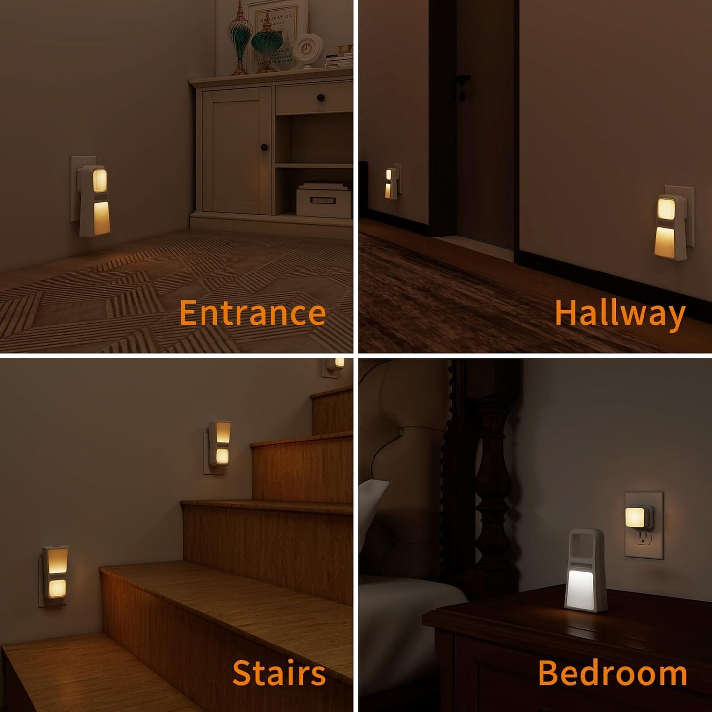 Dawnrise 3 Pack 5-in-1 Power Failure Night Light, Multifunctional Motion Sensor Nightlights, Plug in Night Lights, Emergency Lights for Home,Rechargeable Flashlights for Blackout,Hurricane