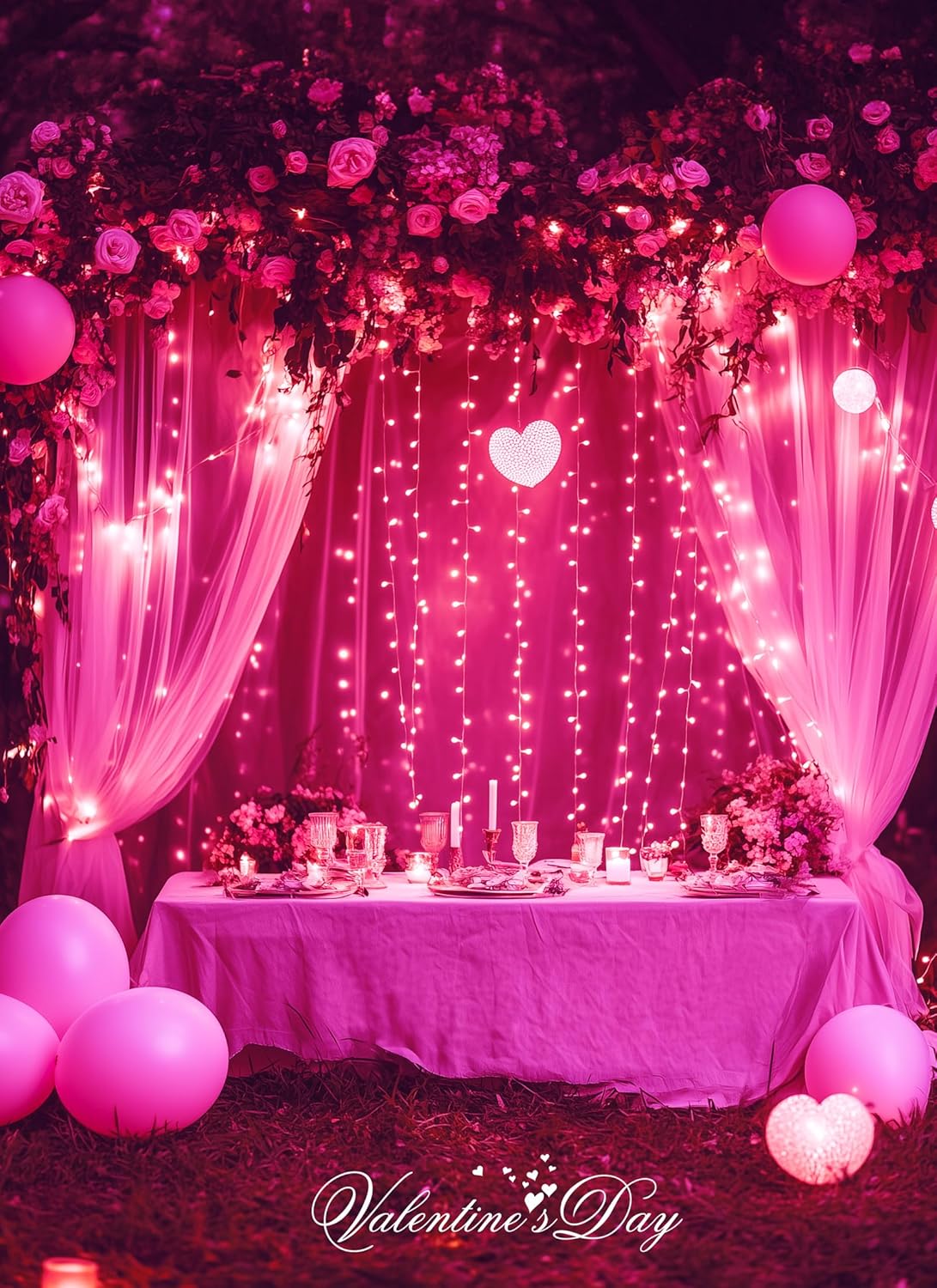 Pink Christmas Mini Lights, 39Feet 100 LED Pink String Light with 8 Lighting Modes, Connectable Valentine's Lights for Indoor Outdoor Valentine's Day Garland Wreath Holiday Decoration, White Wire