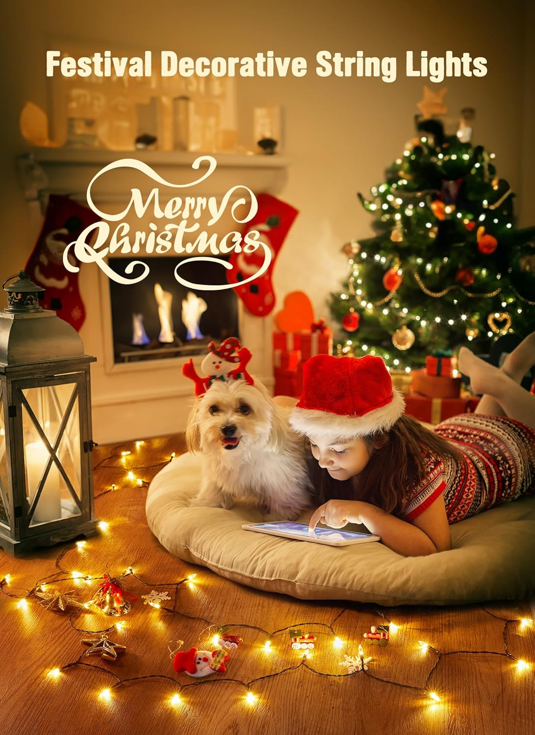 Battery Operated Christmas String Lights, 8ft 20 LED Mini Lights with Timer, Christmas Tree Lights for Indoor Outdoor Bedroom Wedding Party Holiday Xmas Decoration,Warm White(2 Pack)