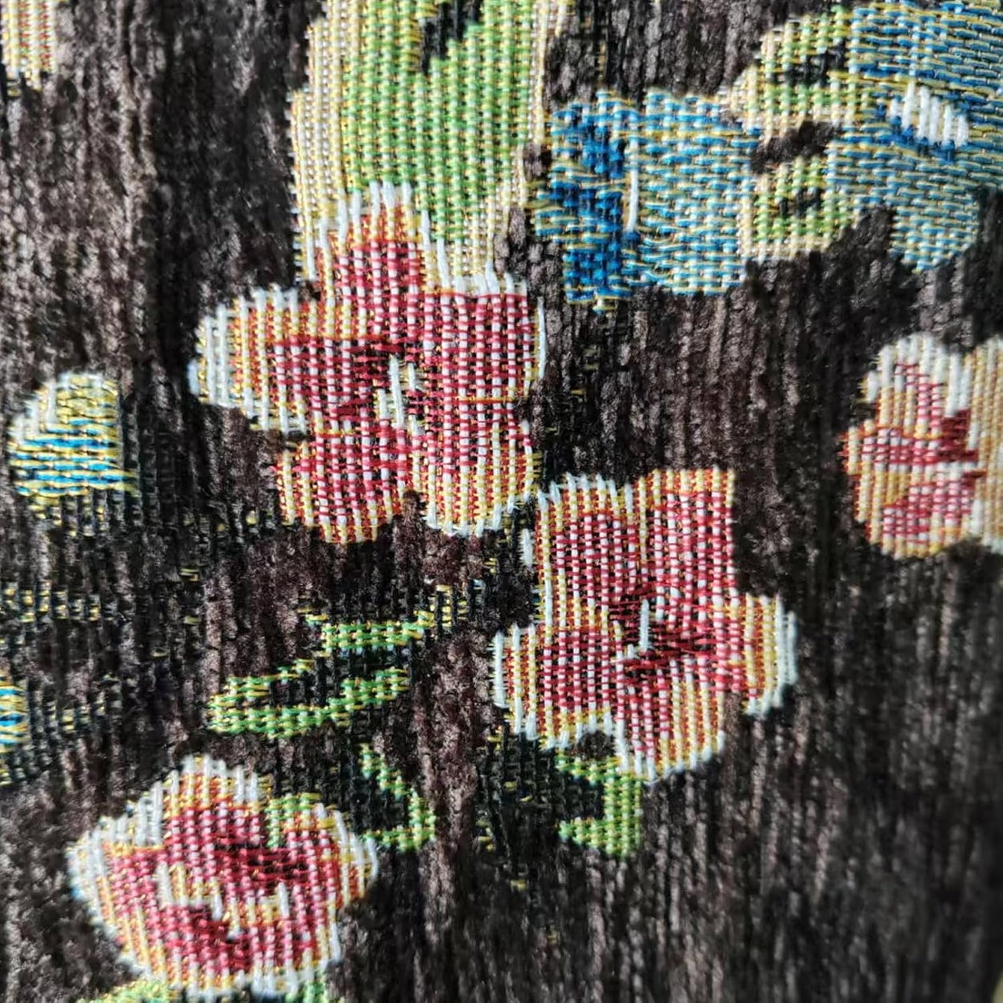 Set of 2 Brown Vintage Embroidered Throw Pillow Covers 18x18in,Floral Embroidered Cushion Cover for Sofa Couch Bed Burgandies Pillow Cover Brown