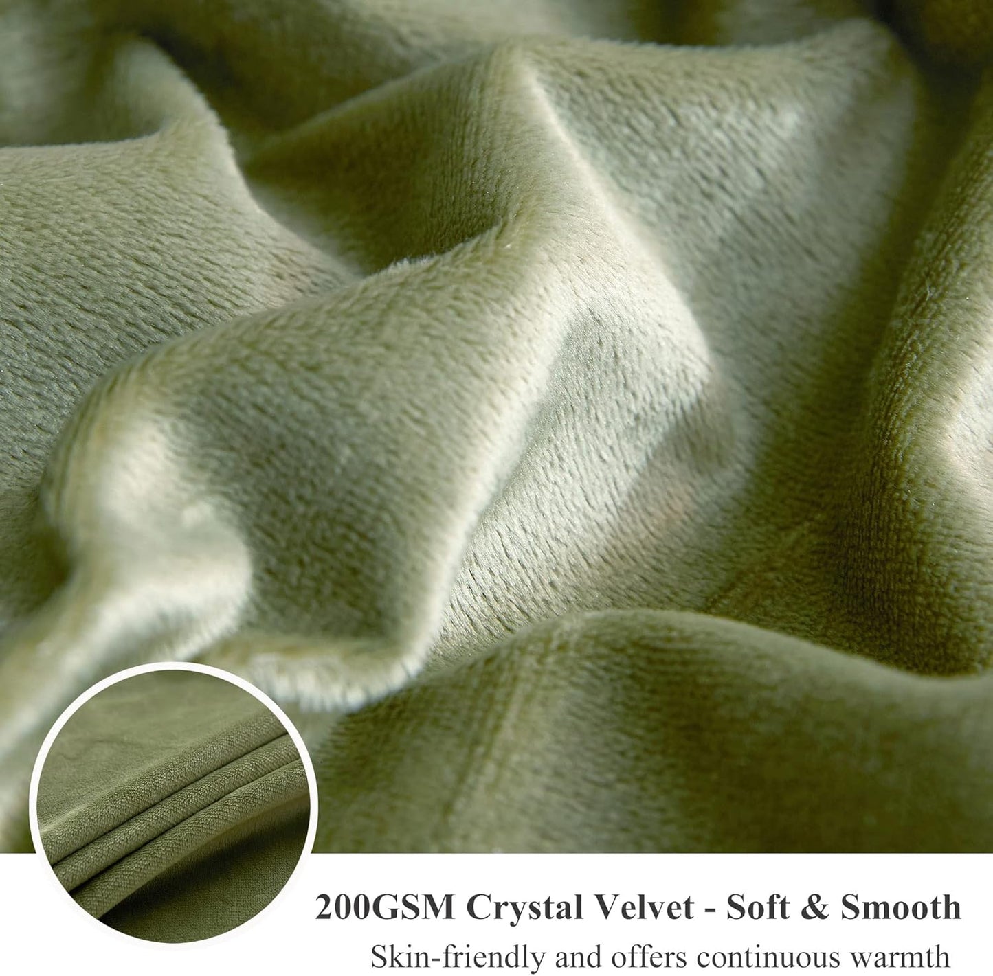 XeGe Luxury Faux Fur Blanket, Sage Green Soft Big Fluffy Throw, Shaggy Plush Decorative Couch Throw, Cute Furry Fuzzy Blanket for Bed Bedroom Living Room Sage Green, 60x90