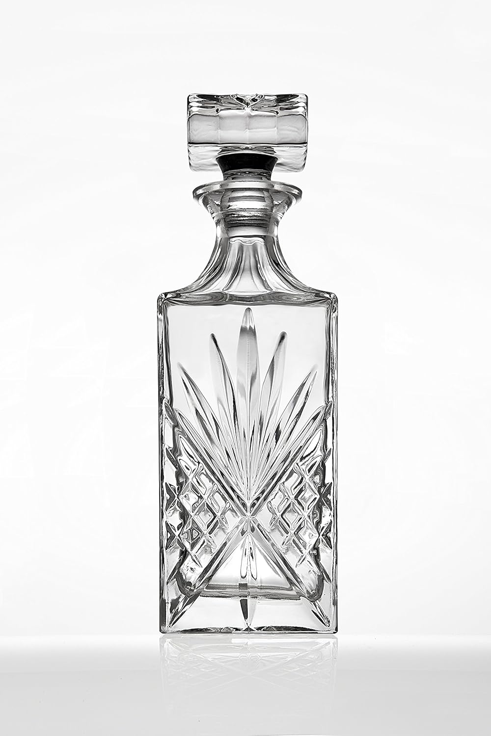 Whiskey Decanter for Scotch, Liquor, Vodka, Wine or Bourbon - Irish Cut 750ml