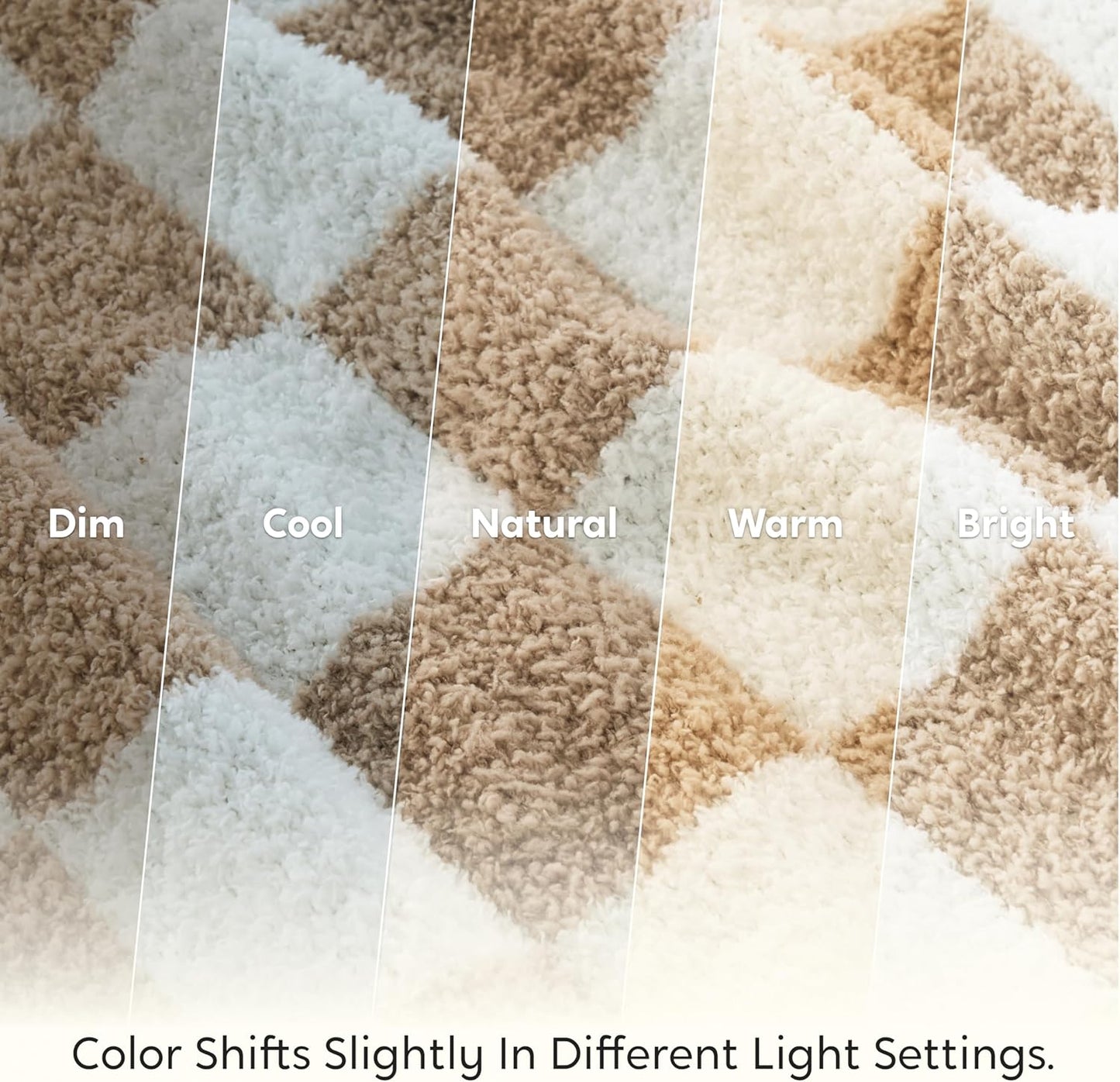 Joiedomi Throw Blanket for Couch Bed, Checkered Knitted Blankets Gifts for Women Mom Girls, Cozy Cute Soft Throw Home Room Decor Aesthetic for Women Mothers Birthday Gifts 50x70 Inches