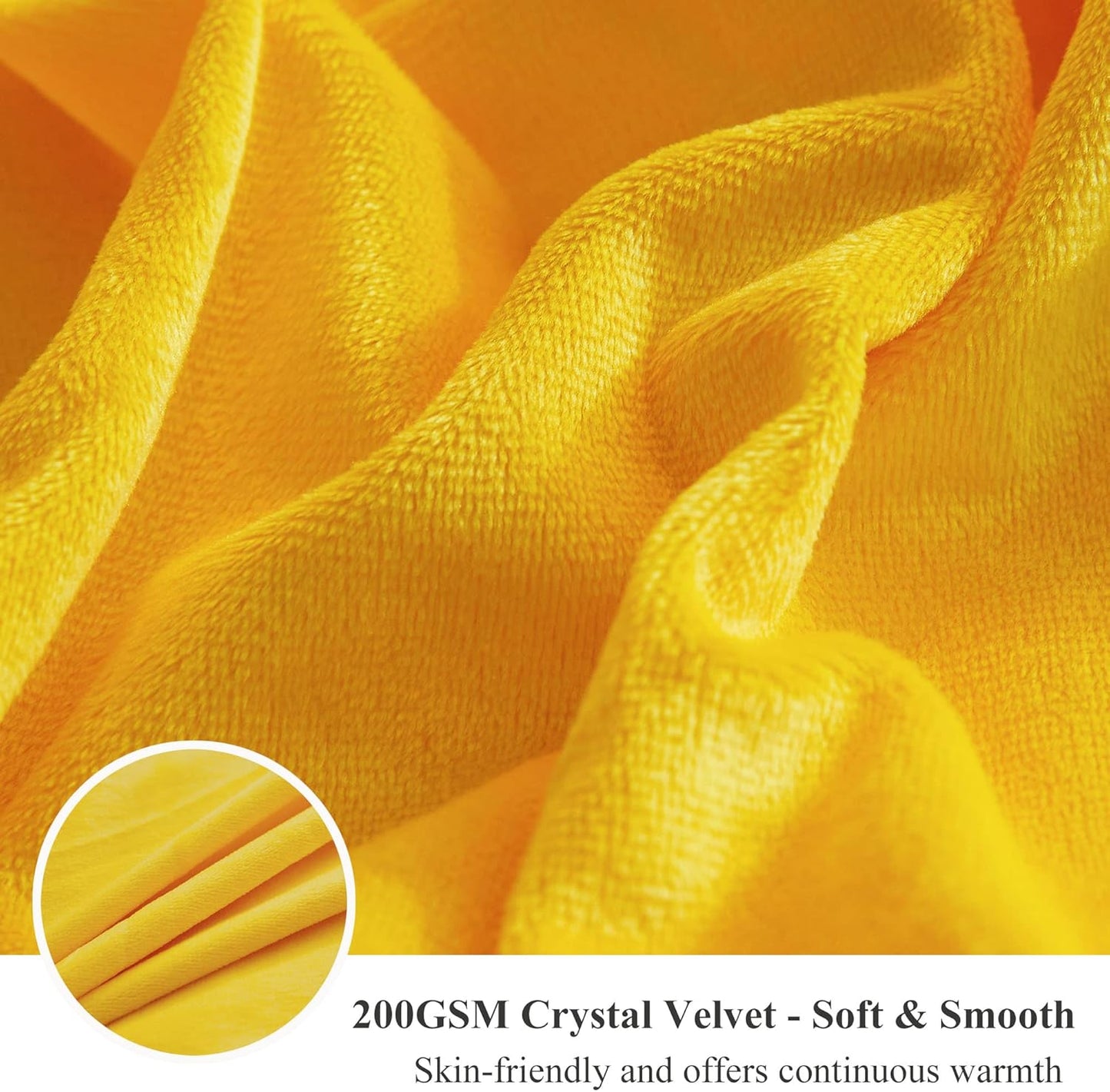 XeGe Luxury Faux Fur Blanket, Yellow Soft 60x90 Fluffy Throw for Bed, Cozy Shaggy Plush Couch Throw, Cute Furry Fuzzy Big Blanket for Kids Women Men Teen Girls Yellow, 60x90