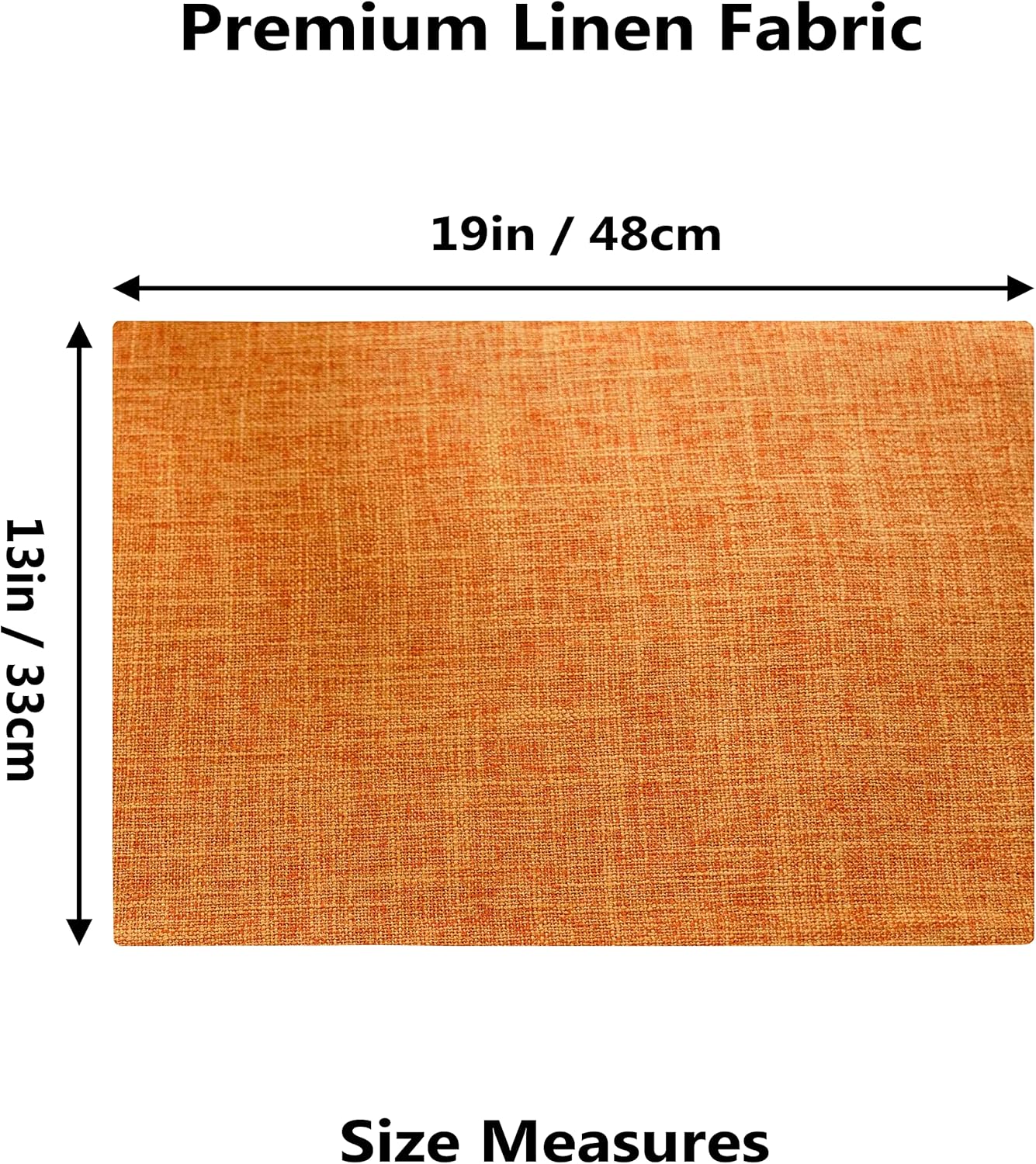Home Brilliant Cloth Placemats Set of 6 Heat Resistant Dining Table Place Mats for Kitchen Table Fall Party Halloween Decorations Decor, 13 x 19 inches, Orange