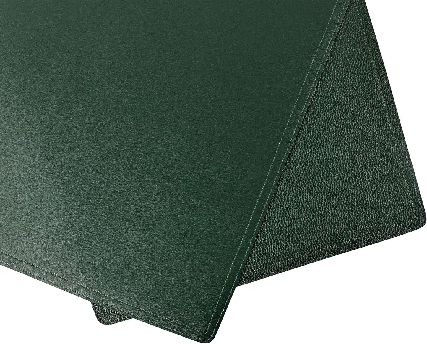 Vinyl Waterproof Placemats, PU Table Mats, Set of 4, Stain Resistant, Heat Resistant, Non-Slip Easy to Clean for Kitchen Dining Table,Conference Table C Green Rectangle