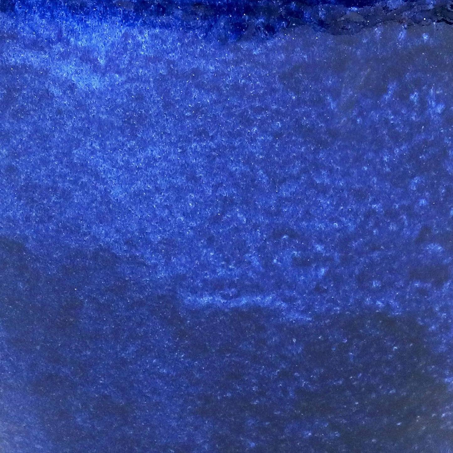 Sunnydaze Chalet Large Ceramic Plant Pot - Round Outdoor Glazed Ceramic Planter Pot with Drainage - Imperial Blue - 14.5"