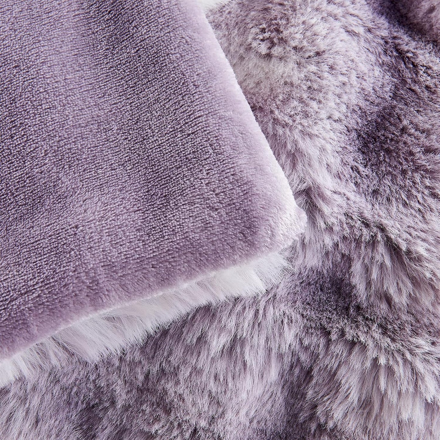 Lotus Karen Faux Fur Throw Blanket Tie-Dye Purple-Big Bubble Rabbit Fluff Blanket for Couch,Small Fluffy Fuzzy Cozy Blanket,Thick Furry Plush Shaggy Blankets,50x60 Inches
