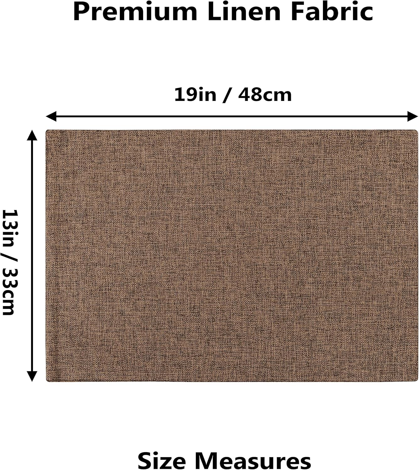 Home Brilliant Cloth Placemats Set of 4 Heat Resistant Dining Table Place Mats Linen Kitchen Table Mats, Brown