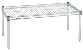 Omega Products Corporation 14" Deep x 72" Wide x 14" High Chrome Stationary Dunnage Rack