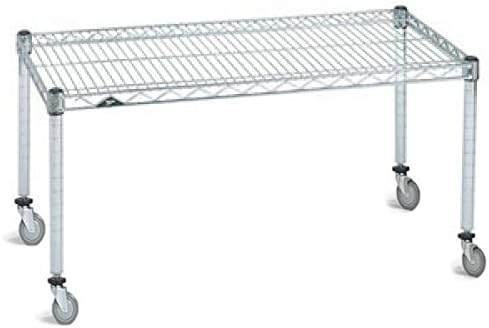 Omega Products Corporation 24" Deep x 60" Wide x 20" High Chrome Mobile Dunnage Rack