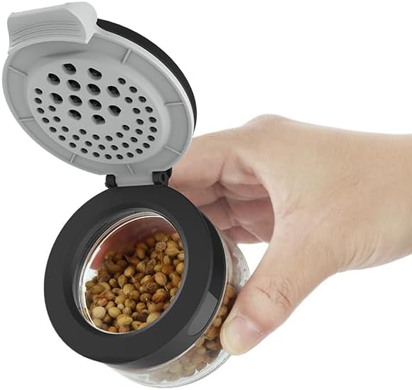 360 rotating 2 tier 12 jars spice rack (12 spice jars) Revolving Seasoning Organizer. Spinning Spice Rack for Counter top and Cabinet