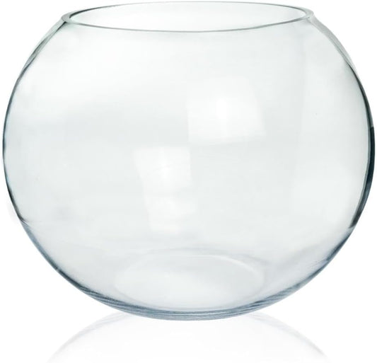 Craft And Party, Glass Bubble Bowl, 4.5" Height x 6" Width Glass Fish Bowl Vase, Bubble Bowl vase for Terrarium, Flower vase Centerpiece