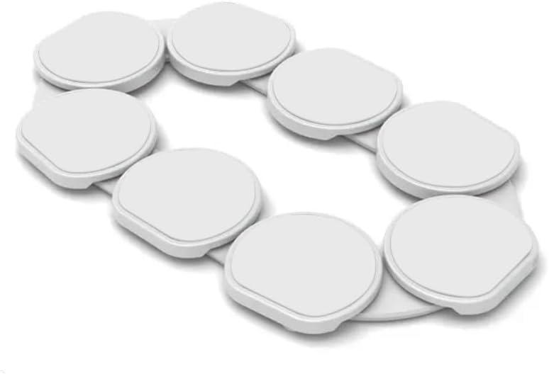 Full Set - White - The First Patented Lazy Susan Turntable Expandable for Rectangular & Oblong Tables - Kitchen & Dining Tables - Great Gift! Parties & Gatherings.