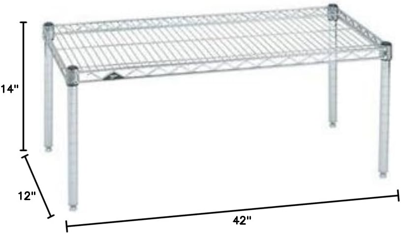 Omega Products Corporation 12" Deep x 42" Wide x 14" High Chrome Stationary Dunnage Rack