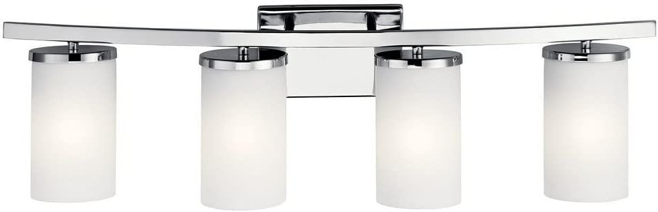 Kichler Crosby 31" 4 Light Vanity Light Satin Etched Cased Opal Olde Bronze®