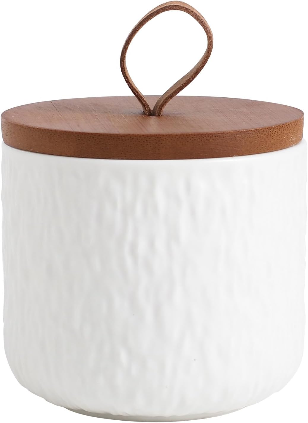 Kitchen Canisters for Countertop, Ceramic Coffee Canisters with Airtight Lids Food Storage Jars Sugar Container for Kitchen Counter Tea, Coffee Beans, Spice (#001White-9oz/260ml)