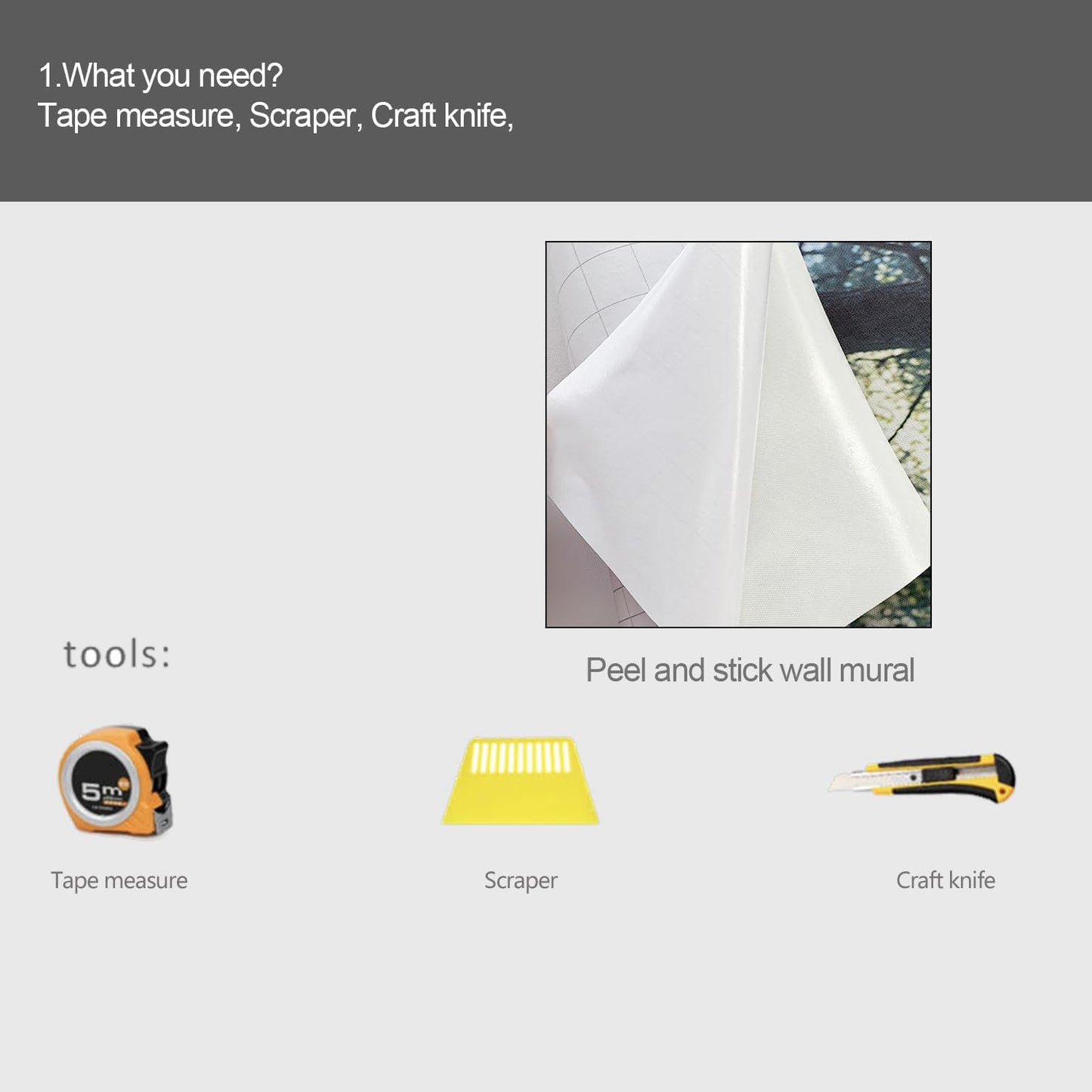 Misty Forest Landscape Wall murals Woodland Tree Peel and Stick Wallpaper for Bedroom Living Room - 85"x118"