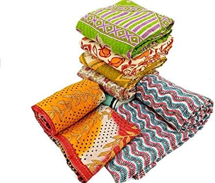 Wholesale Mix lot Tribal Kantha Quilts Vintage Cotton Bed Cover Sari Throw Old Assorted Patches Rally (3)
