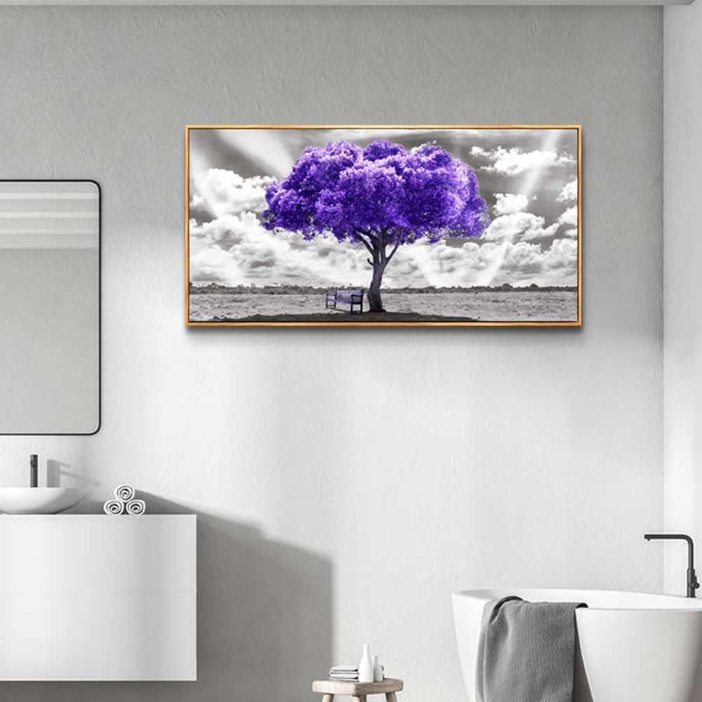 hyidecorart Abstract Black and White Wall Painting Wood Framed Canvas Wall Art For Living Room Large Size Wall Decor For Bedroom Wall Decoration Office Wall Pictures Artwork Ready to Hang 20" x 40"