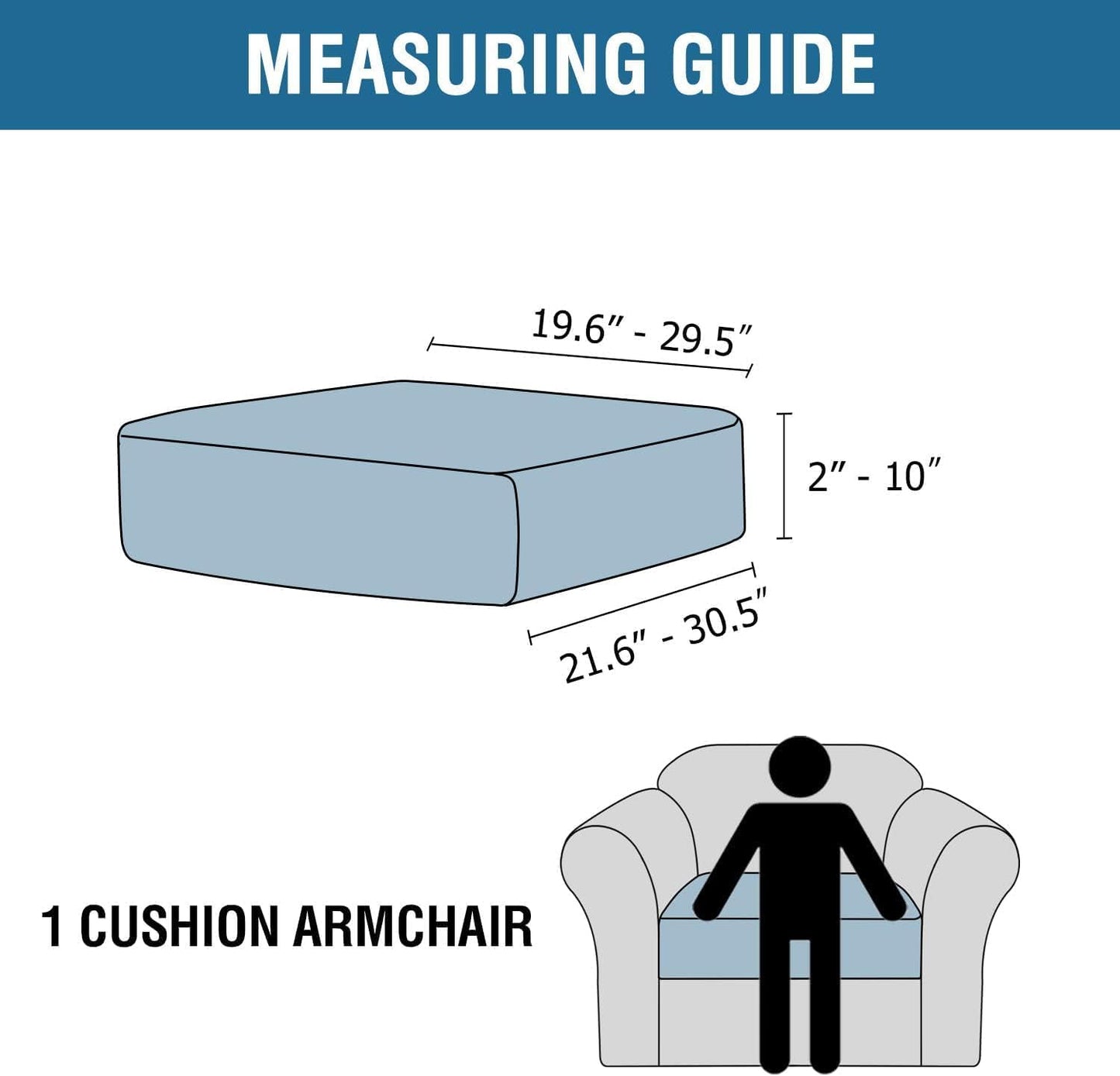 H.VERSAILTEX Velvet Stretch Couch Cushion Cover Plush Cushion Slipcover for Chair Cushion Furniture Protector Seat Cushion Sofa Cover (1 Piece Armchair Cushion Covers, Mocha)