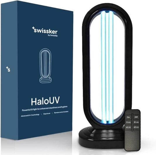 Swissklip HaloUV, Mold Remover, Home Disinfection Device, Dust Mites Remover, UV Light Sanitizer, Ultraviolet Sanitizer for Home, Room & Kitchen (HaloUV Light)