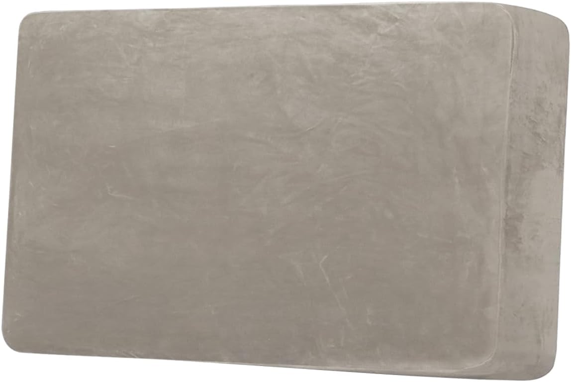 H.VERSAILTEX Velvet Stretch Individual Couch Cushion Cover Plush Slipcover for Loveseat Sofa Furniture Protector Seat Cover (1 Piece Loveseat Cushion Cover, Oatmeal)