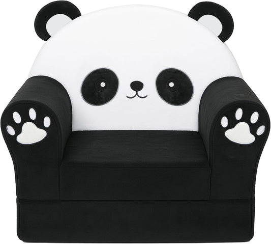 MONKISS Cute Toddler First Chair, Kids' Armchairs, Mini Couch for Baby, Panda, 1~2.5 Years Old