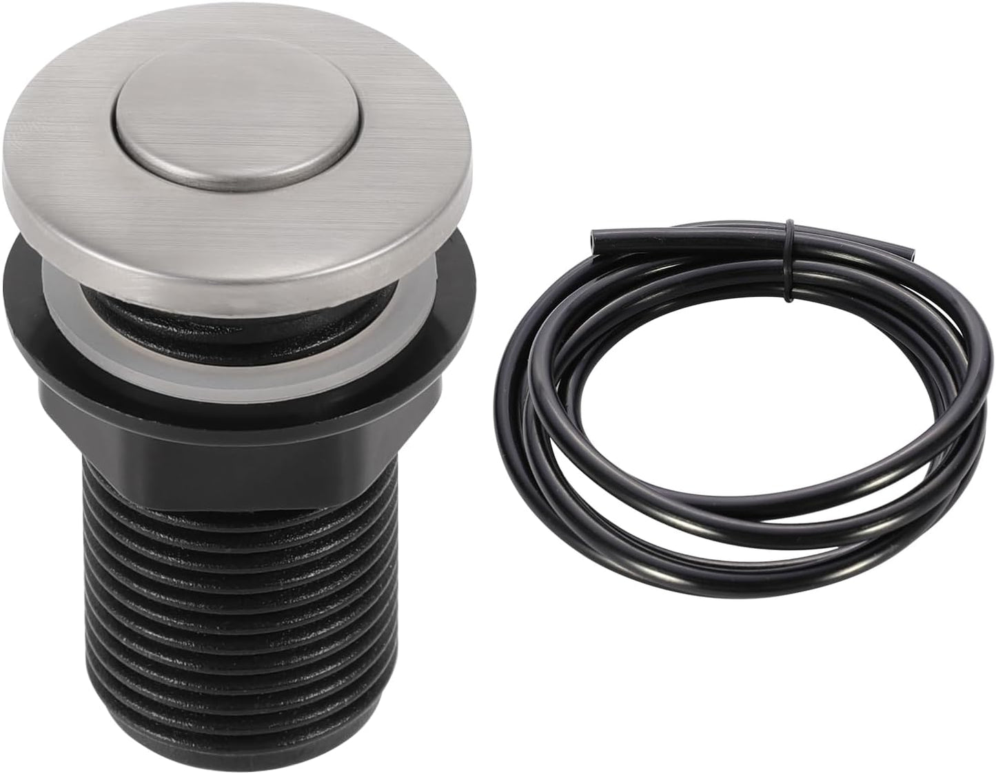 RQYEKDO Garbage Disposal Air Switch Kitchen Sink Top Long Stainless Steel Brushed Nickel Long 32mm/1.26 inch for Food and Waste Disposal On/Off Air Button Parts