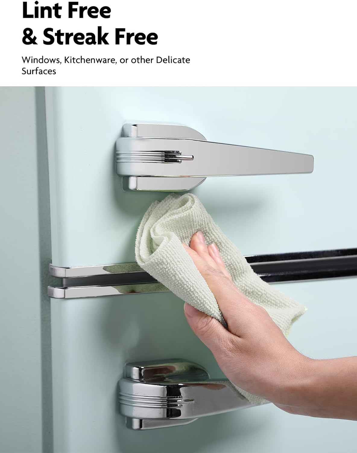 Fantasticlean Microfiber Cleaning Cloth Roll -75 Pack, Tear Away Microfiber Towels, 12" x 12", Reusable, Washable, Scratch Free, Ultra Absorbent Dish Rags for Car, Home, Garage or Shop (Moss Green)