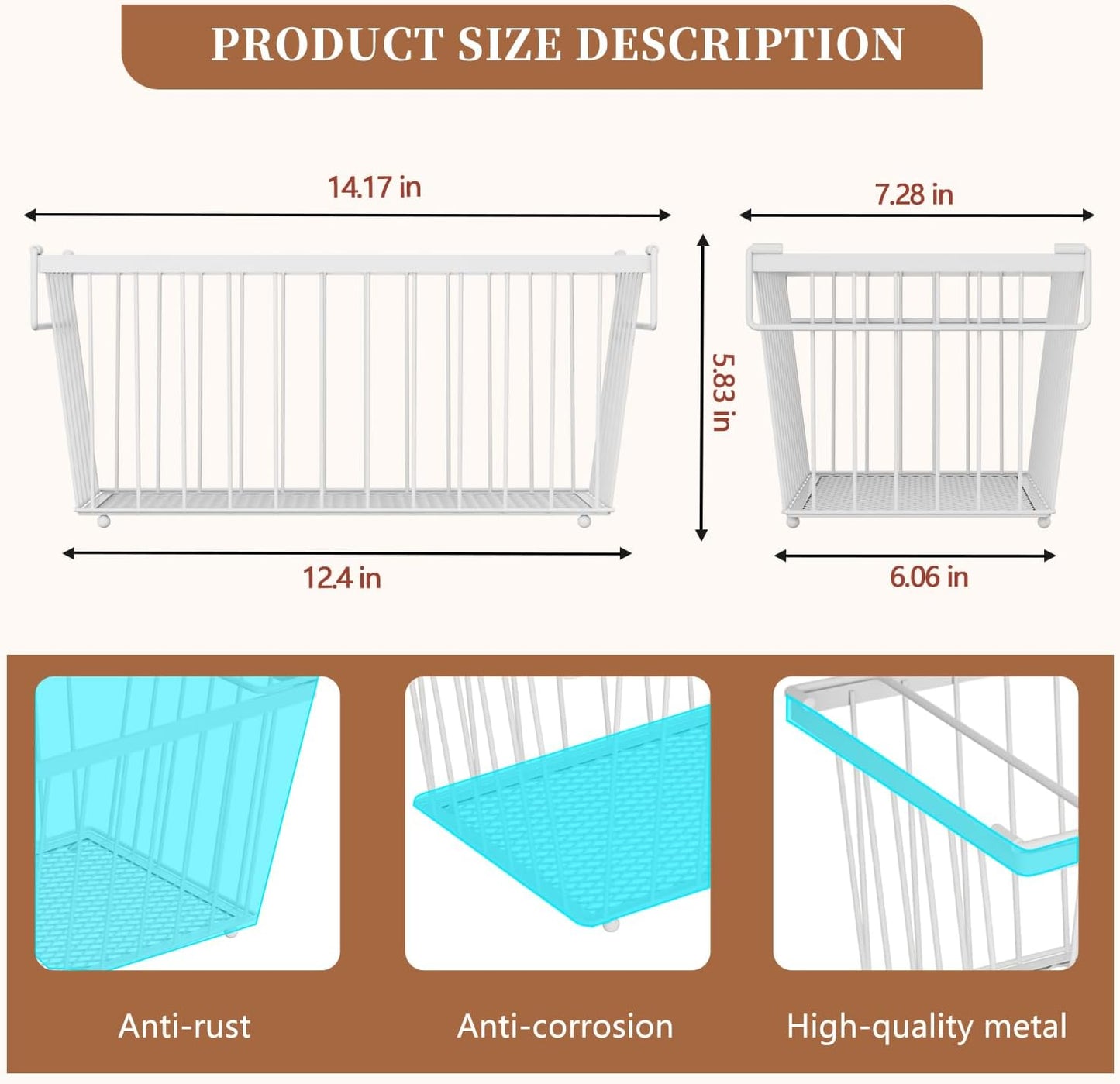 3 Pack Stackable Deep Freezer Organizer Bins ，Upgraded Bottom Leak-Proof net，Encryption and Hardening ， Freezer Organizer Bins for 5 to 9 Cu.FT Small Chest Freezer， Easy Get Bottom Foods