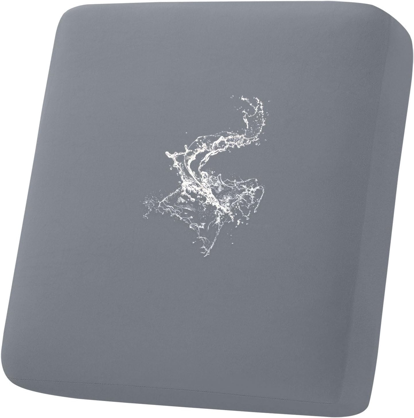 hyha Waterproof Couch Cushion Covers, Stretch Sofa Couch Seat Slipcover for Dog Washable, Non-Slip Waterproof Outdoor Cushion Covers for Patio Furniture Replacement (1 Piece for Small, Dark Grey)