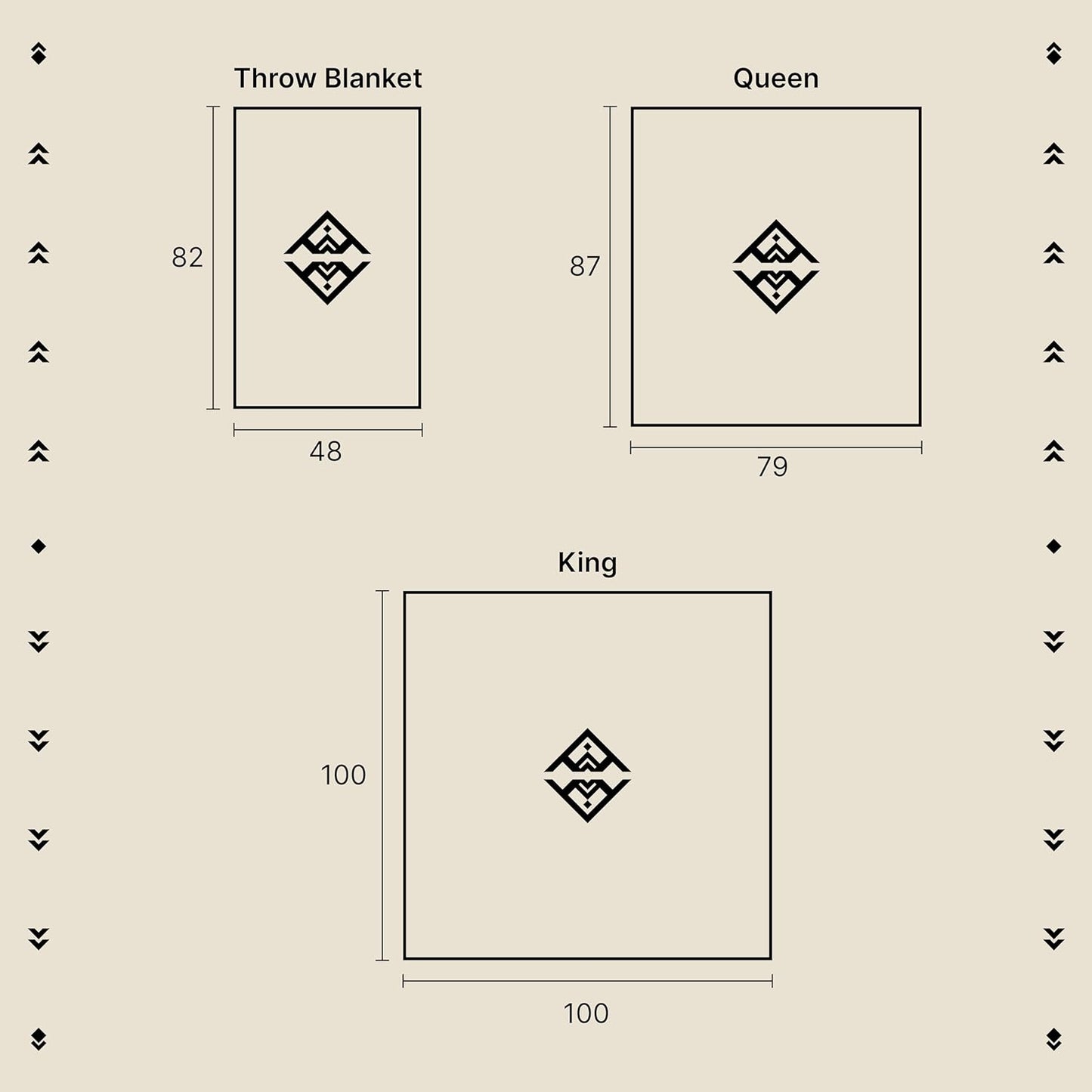 Inca Aztec Throw, Queen, King Blanket | Southwest Indian Navajo Boho Style | Native Cover for Camping, Bedding, Couch, Vanlife | Faux Alpaca, Lightweight, Hypoallergenic (Obsidian Black, Queen)