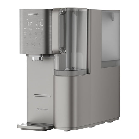 Reverse Osmosis Water Filter Countertop, Philips 40°F Cold Water Countertop RO System 6 Stage Filtration with UV Light, Instant Boiling Water 6 Temperature Settings NSF/ANSI 372 Certified, TDS Monitor