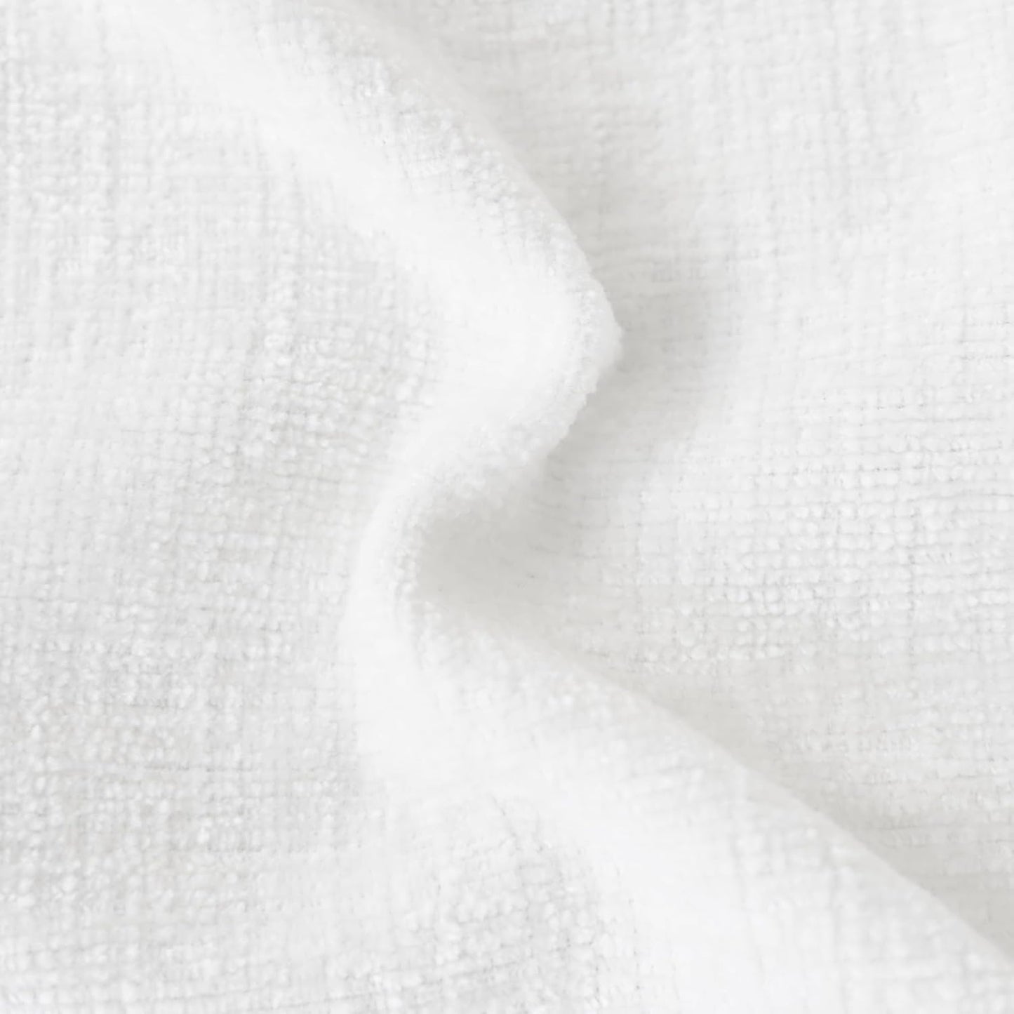 CaliTime Throw Pillow Covers Decorative 18 X 18 Inches Pack of 2 Cozy Chenille Cushion Cases for Couch Sofa Bed Living Room Home True White