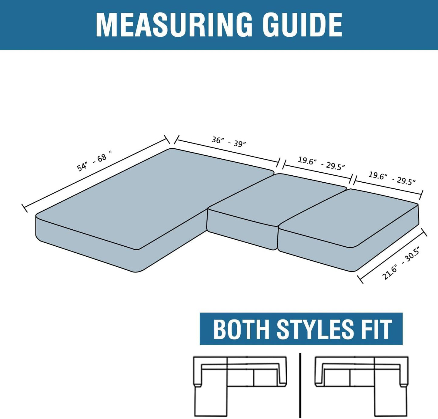 H.VERSAILTEX Velvet Stretch 3-Piece L Shape Sectional Couch Covers (Large 2 Seater + 1 Chaise, Oatmeal)