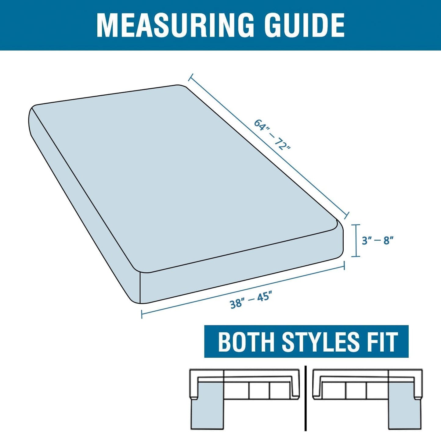 H.VERSAILTEX Super Stretch Individual Chaise Cover Sectional Couch Covers for L Shaped Sofa Both Left/Right Featuring Thick Jacquard Textured Twill Fabric (1 Piece Chaise Cover Large, Sand)
