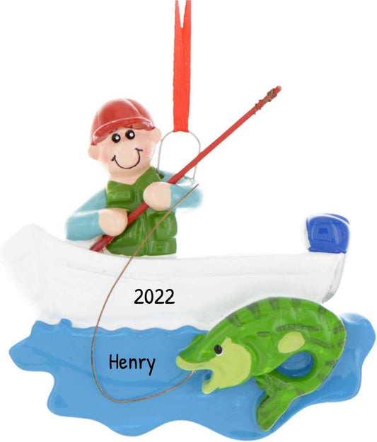 Elves Personalized Fly Fishing Ornament 2024 - Boating Fisherman Christmas Tree Decor Merry Fishmas Outdoor Fun by Elves