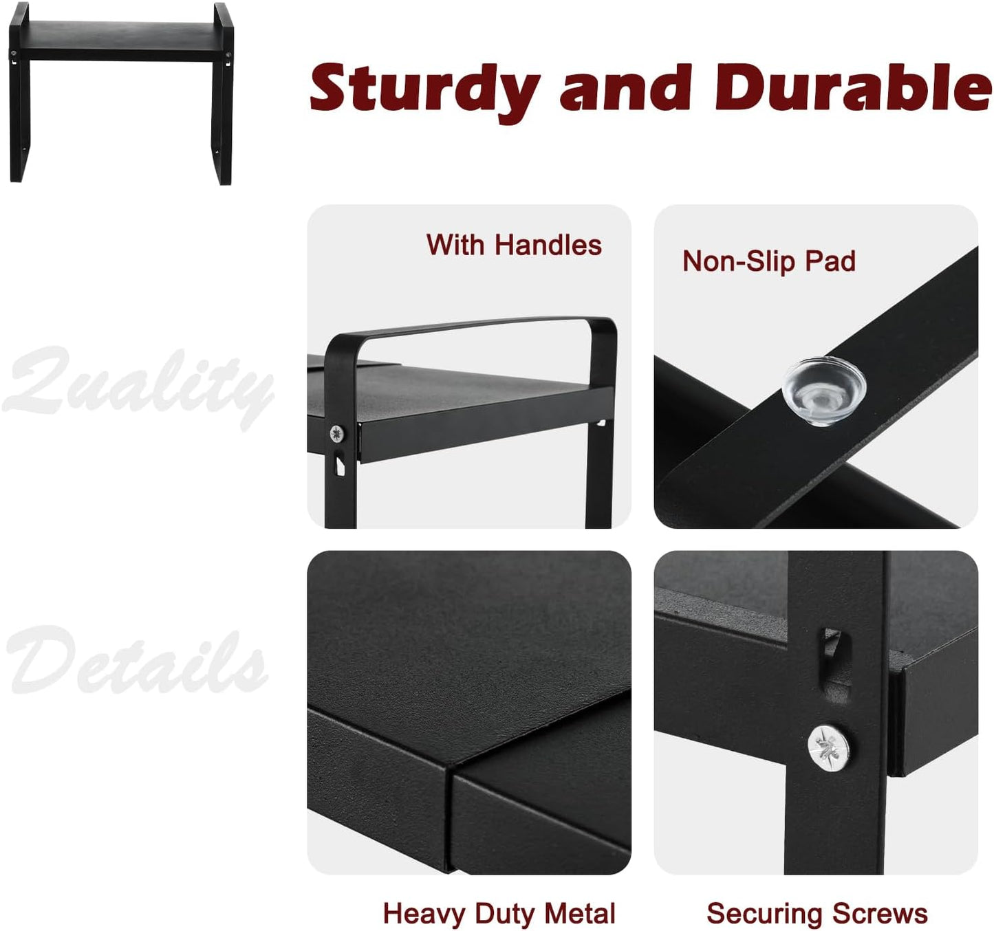 3 Pack Expandable Cabinet Shelf Organizer Kitchen Shelf Riser Stackable Pantry Shelves Kitchen Organizers and Storage Metal Spice Rack Countertop Organizer Cupboard Adjustable Shelfs Desk Rack Shelf