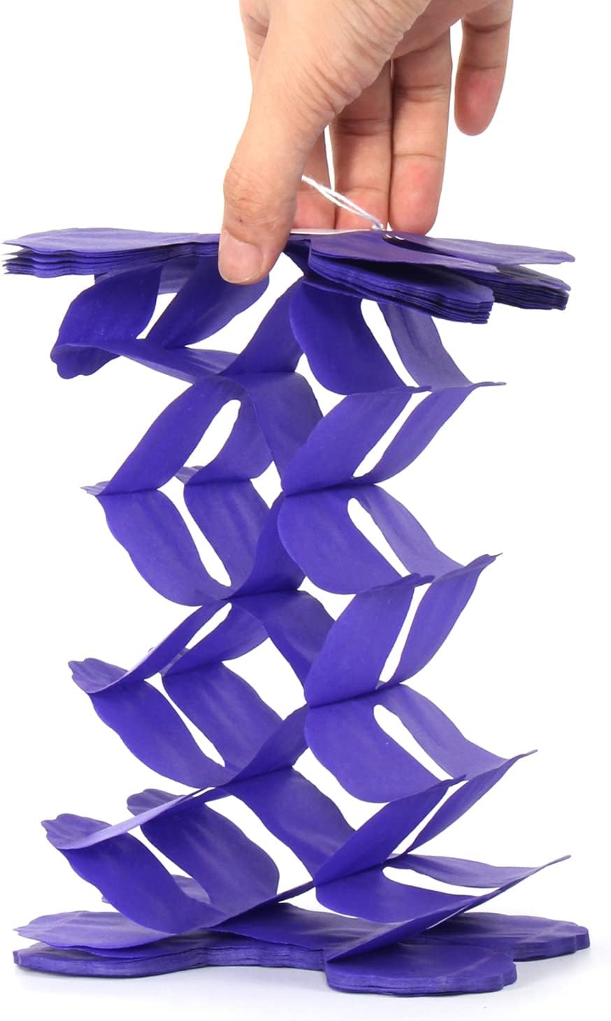 Purple-Gold Party Decorations Garland Streamers - 12pcs White Purple Lavender Graduation 4-Leaf Clover Paper Streamer,Woman Birthday Wedding Bridal Shower Mothers Banners Decor Ouruola