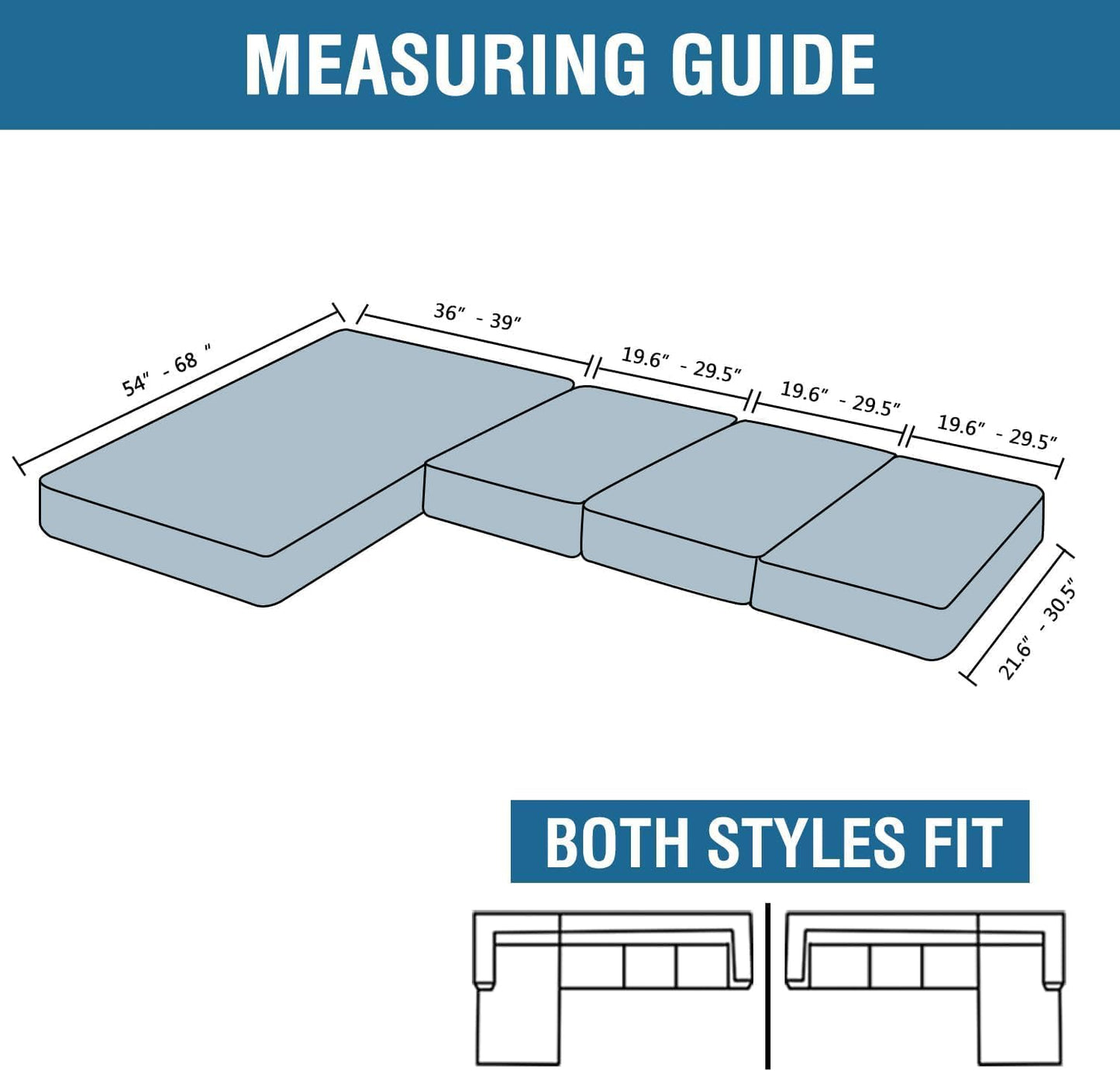 H.VERSAILTEX Velvet Stretch Sectional Couch Covers 4 Pieces Sofa Seat Cushion Covers L Shape Separate Cushion Couch Chaise Cover for Both Left/Right Couch (Large Sofa 3 Seater + 1 Chaise, Caramel)