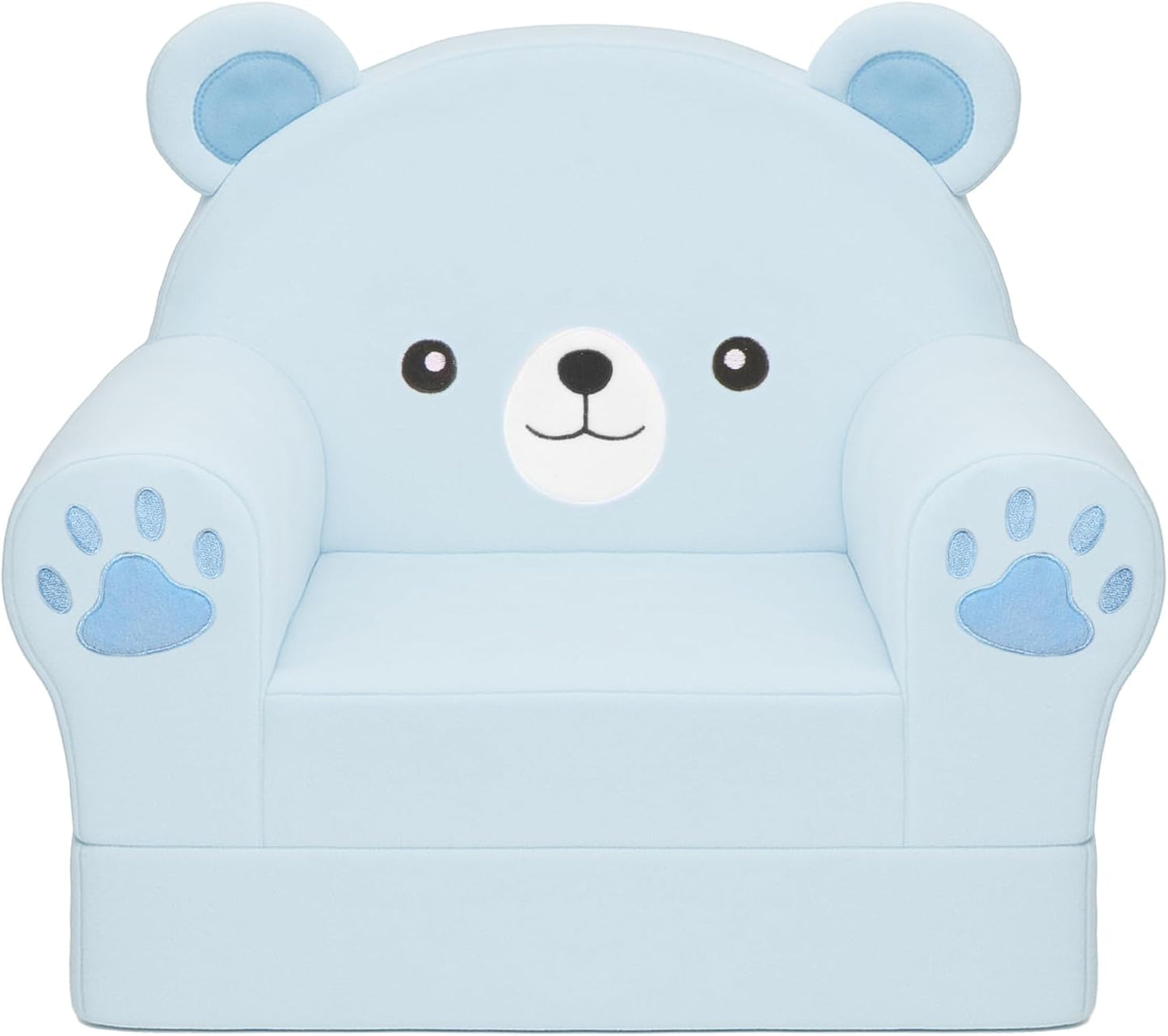 MONKISS Cute Toddler First Chair, Kids' Armchairs, Mini Couch for Baby, Blue Bear, 1~2.5 Years Old